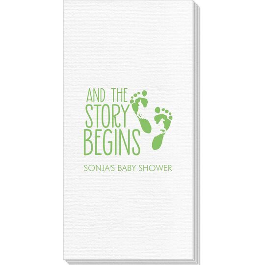 And The Story Begins with Baby Feet Deville Guest Towels